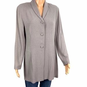 Hino & Malee Blazer Women's S Grey Vintage Structured Jacket Minimalist Luxury